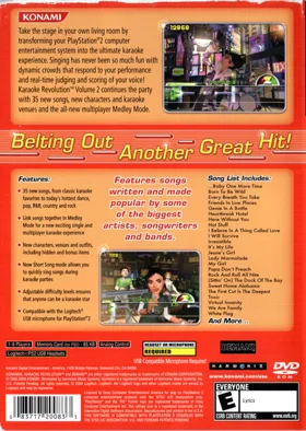 Karaoke Revolution Volume 2 box cover back